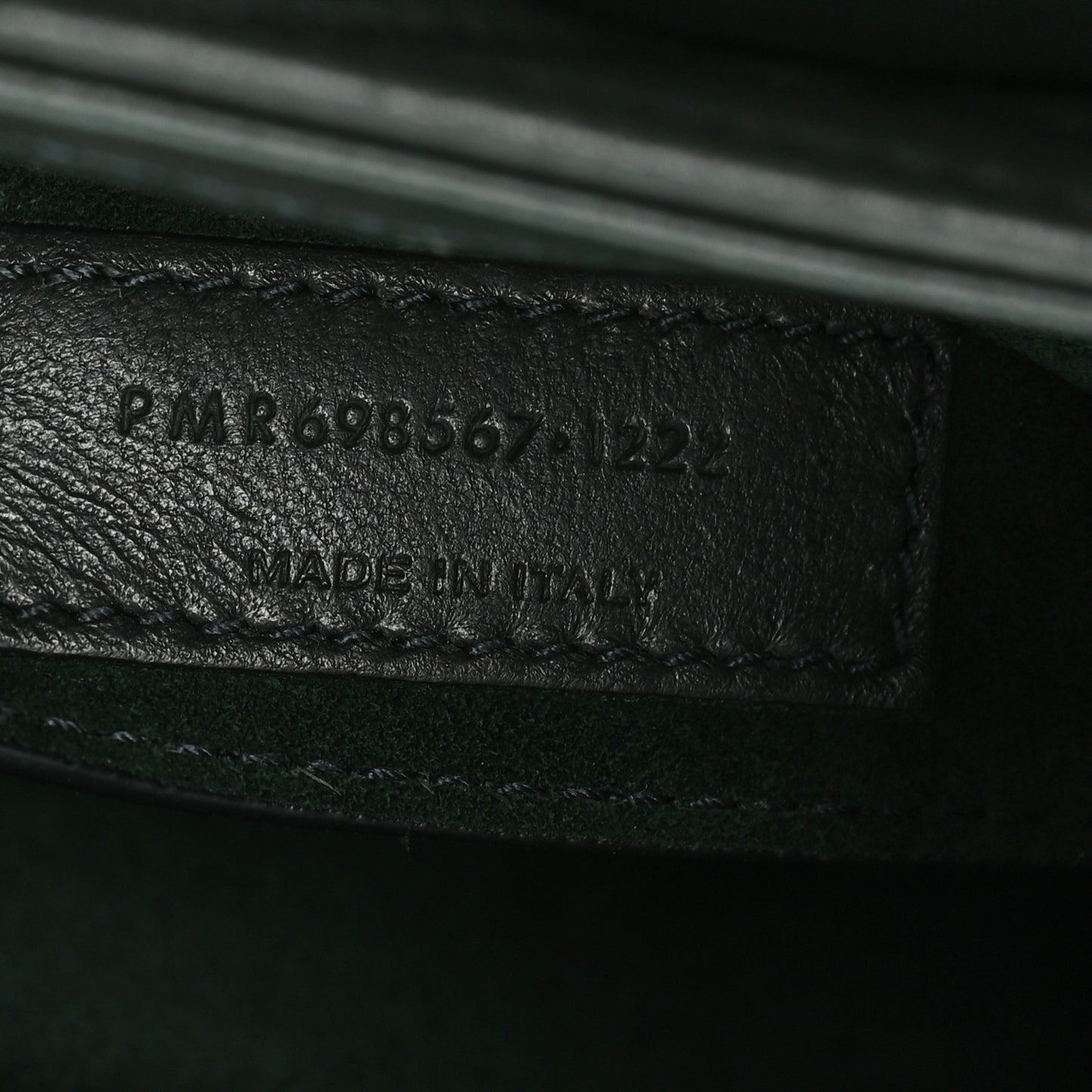 Lambskin Quilted Le 57 Diamond Shoulder Bag Vert Fonce
