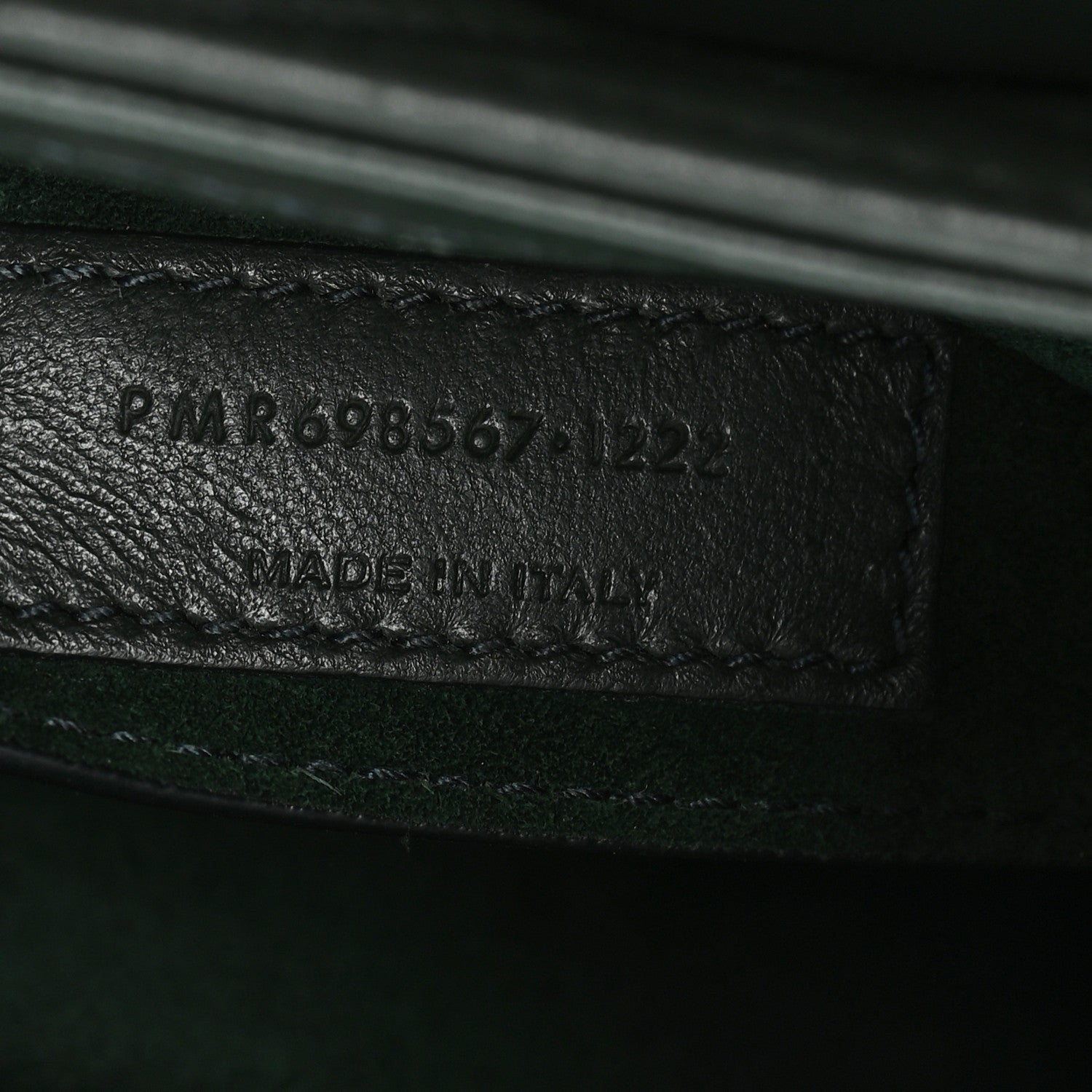 Saint Laurent Lambskin Quilted Le 57 Diamond Shoulder Bag Vert Fonce 7 of 11