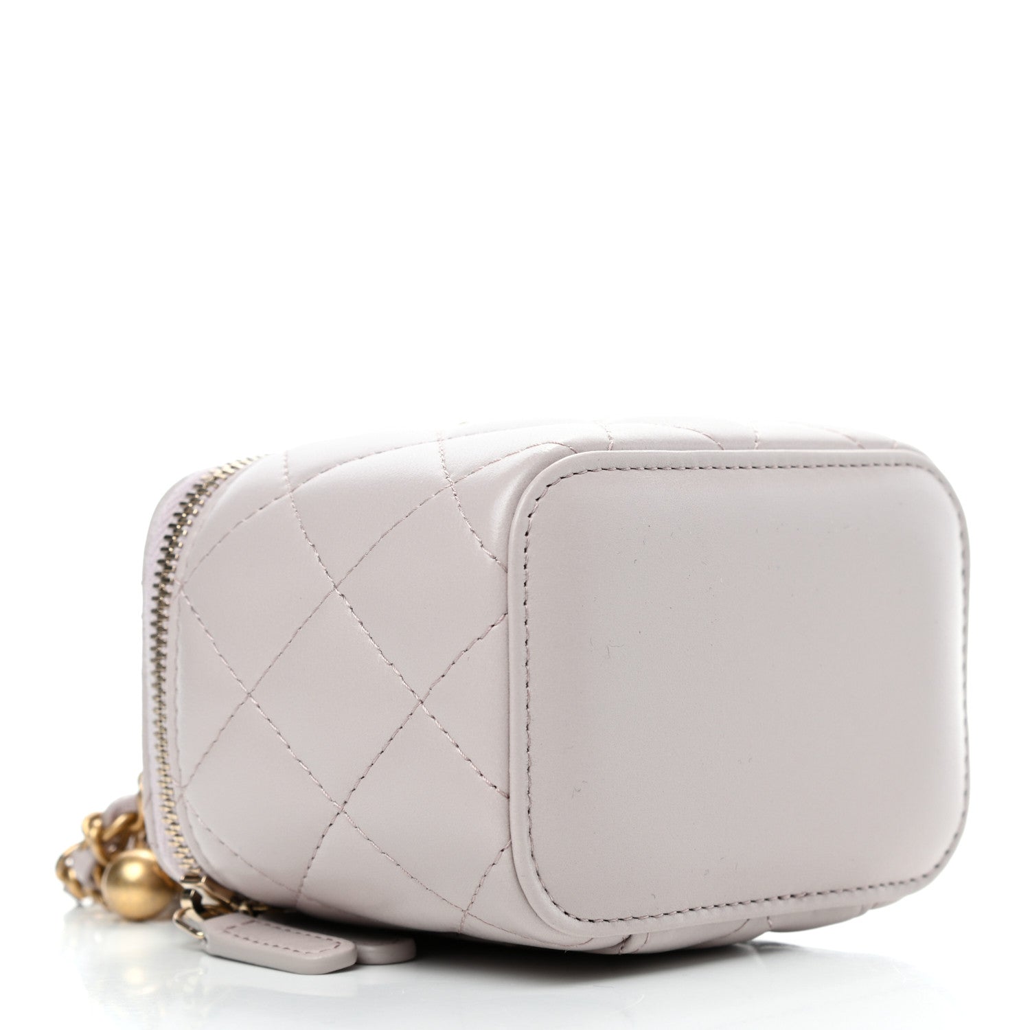 Chanel Lambskin Quilted Pearl Crush Mini Vanity Case With Chain Light Purple 3 of 4