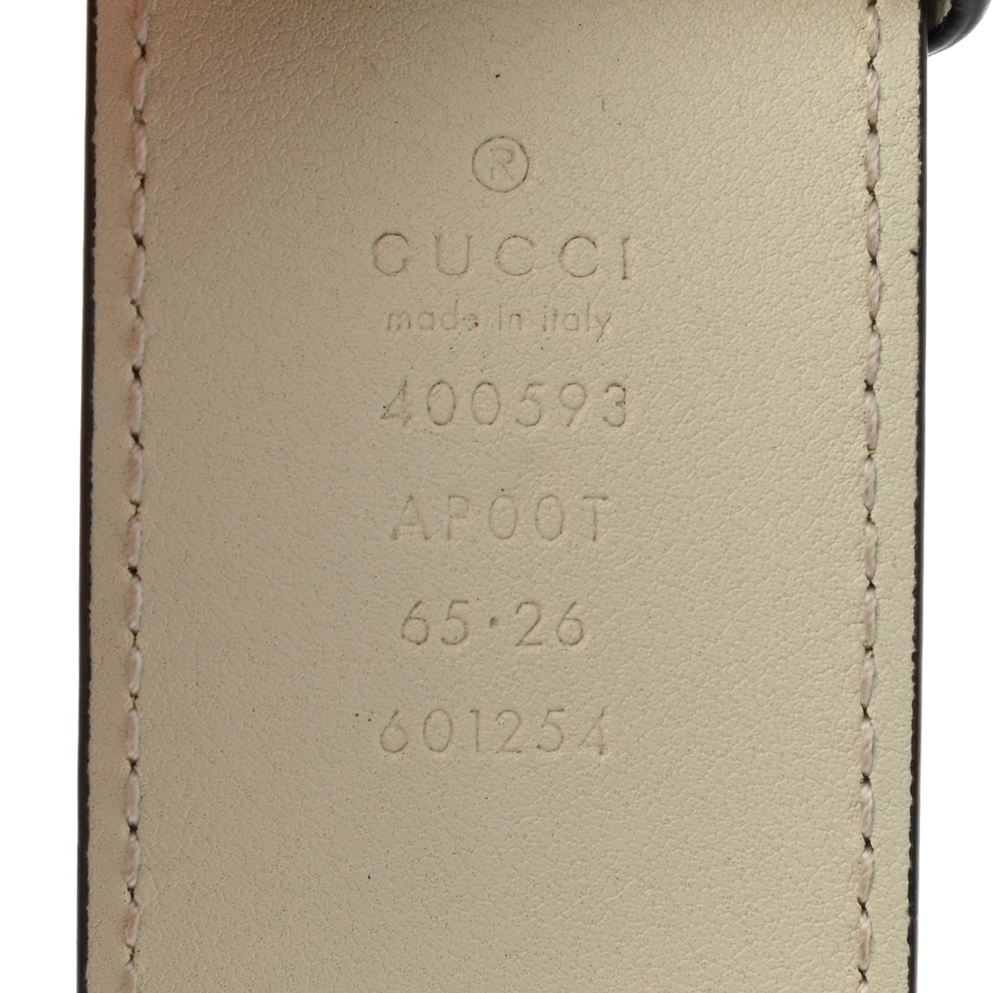 Calfskin Double G 40mm Belt 65 26 Mystic White