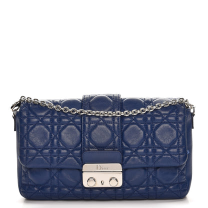 Christian Dior Lambskin Cannage New Lock Pouch Blue 1 of 9