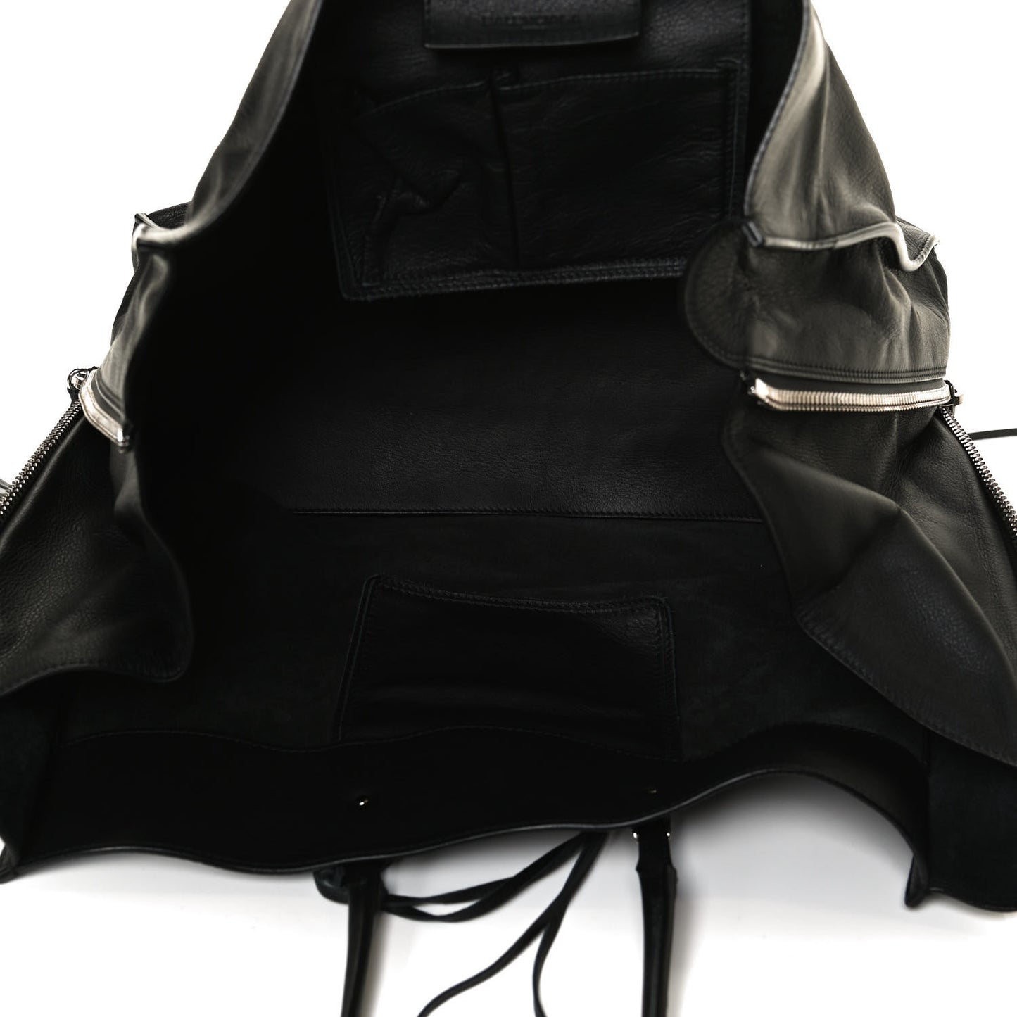 Supple Calfskin Papier A4 Zip Around Tote Black