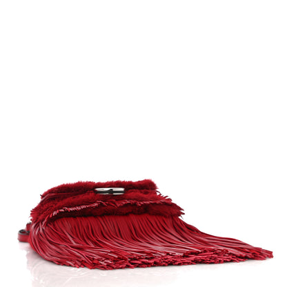 Fendi Mink Fringe Micro Baguette Fragolia 4 of 10