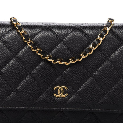 Chanel Caviar Quilted Wallet On Chain WOC Black 11 of 12