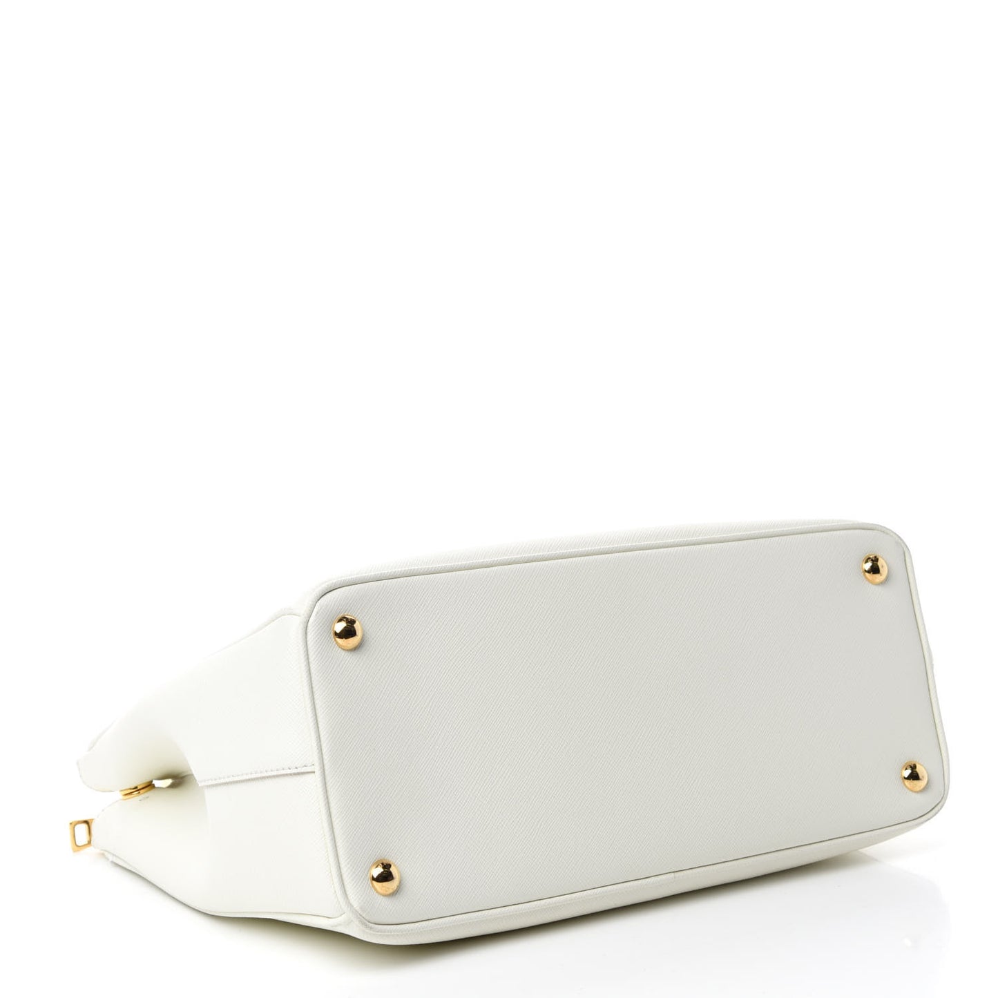 Saffiano Lux Large Galleria Double Zip Tote White