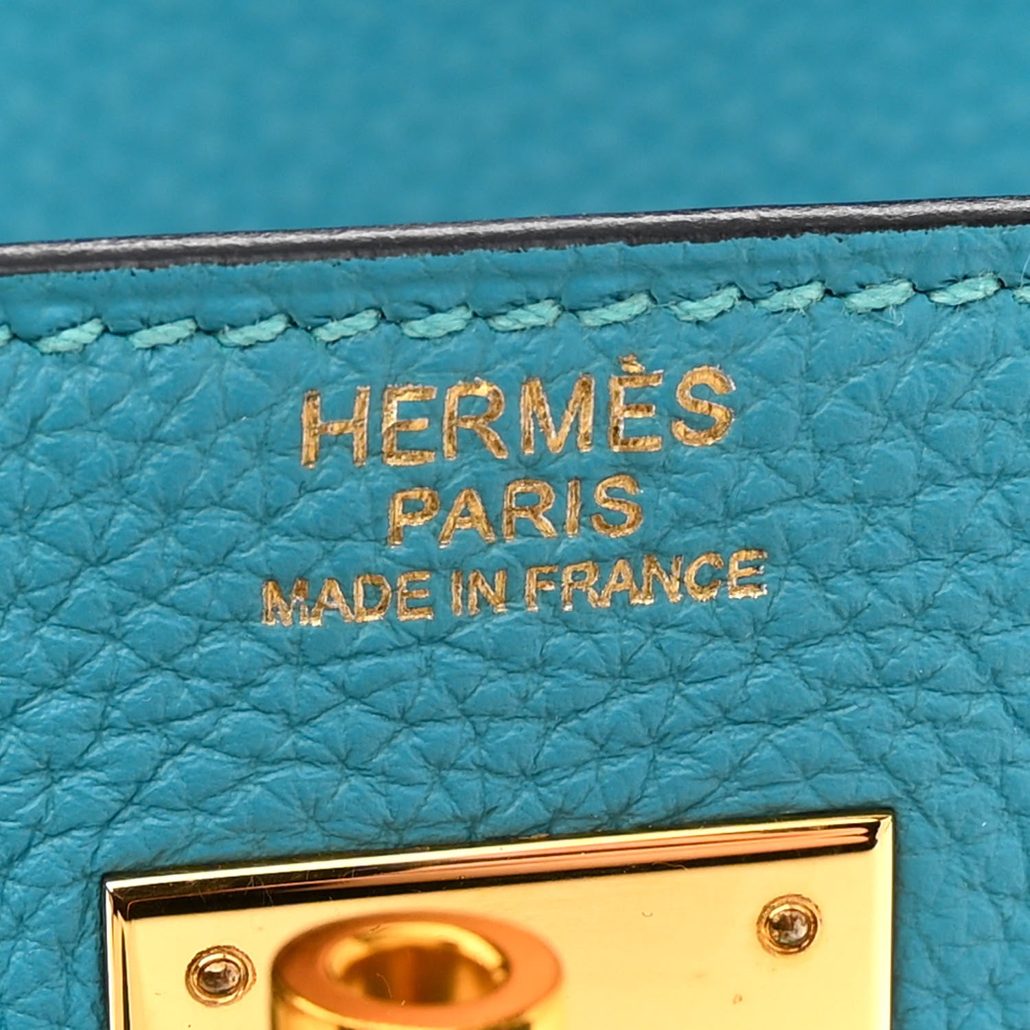 Hermes Togo Kelly Retourne 32 Turquoise 6 of 15