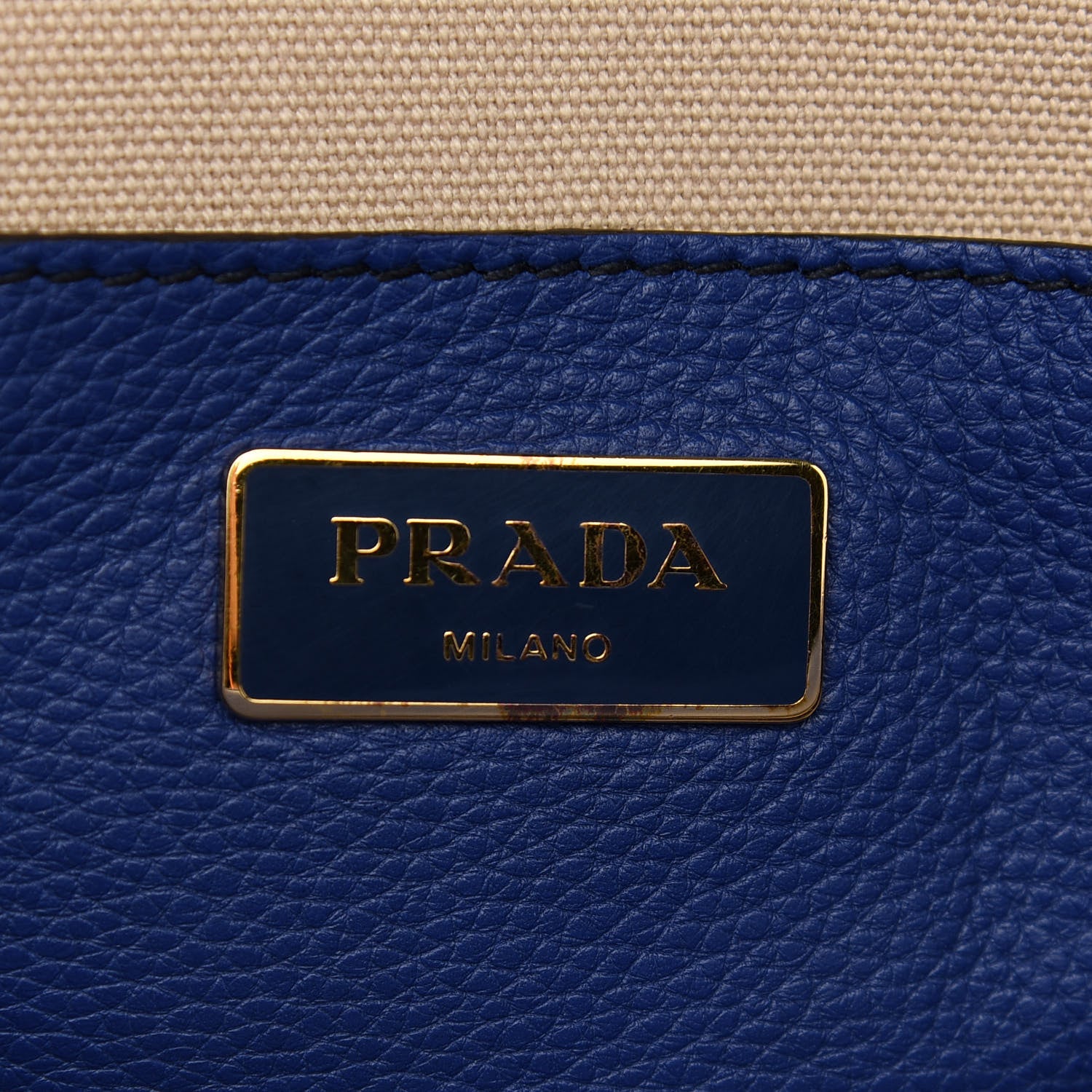 Prada Vitello Grain Tote Inchiostro 6 of 8