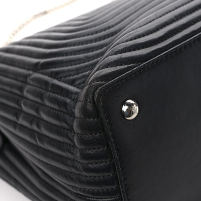 Fendi Shiny Nappa Trapuntata DotCom Chain Satchel Black 10 of 12