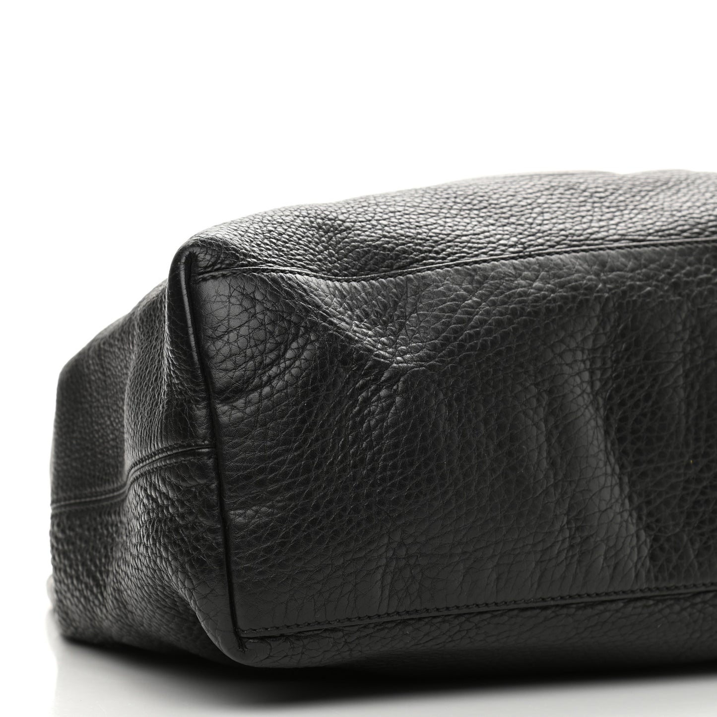 Pebbled Calfskin Medium Soho Chain Shoulder Bag Black