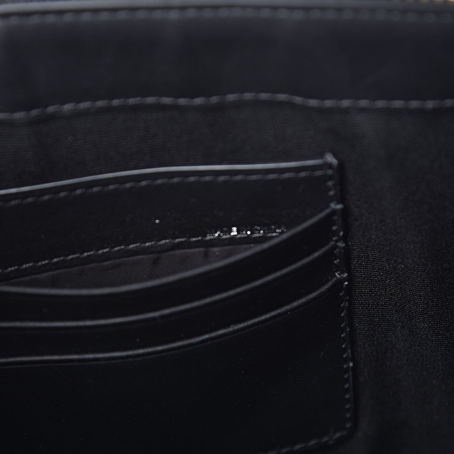 London Check Edin Zip Pouch Charcoal Grey
