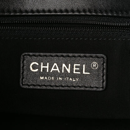 Chanel Calfskin Stitched Medium Covered CC Flap Bag Black 6 of 15