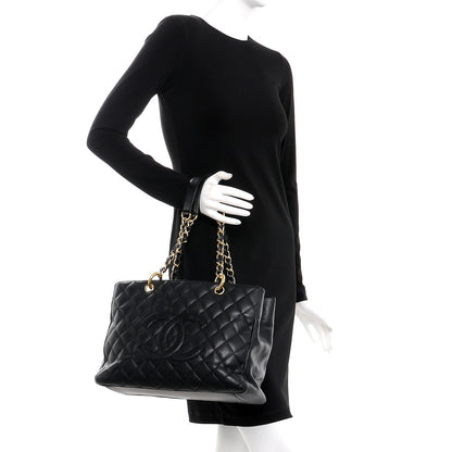 Chanel Caviar Quilted Grand Shopping Tote GST Black 2 of 14