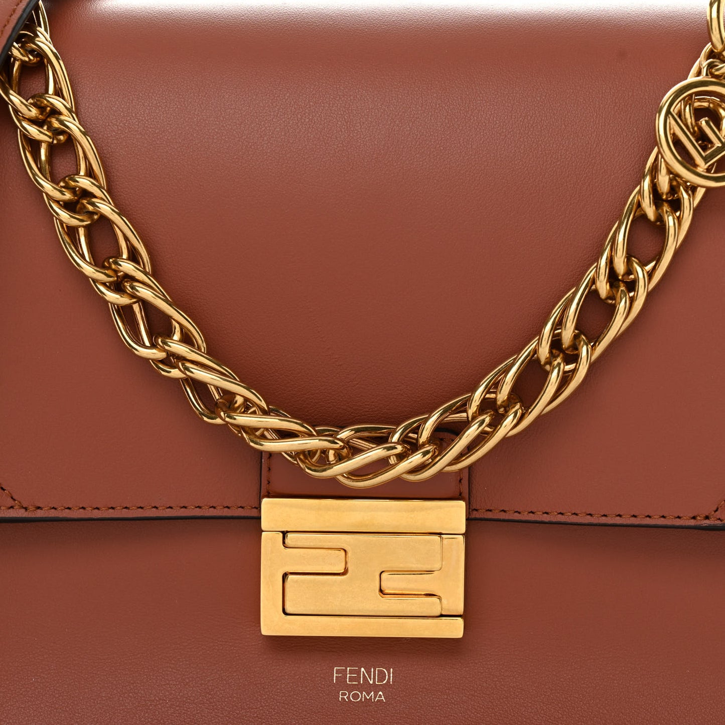 Vitello Grace Matte F is Fendi Kan U Shoulder Bag Rust