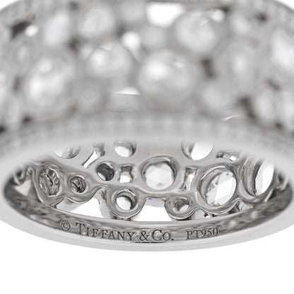 Tiffany Platinum Diamond Cobblestone Band Ring 51 5.75 4 of 5