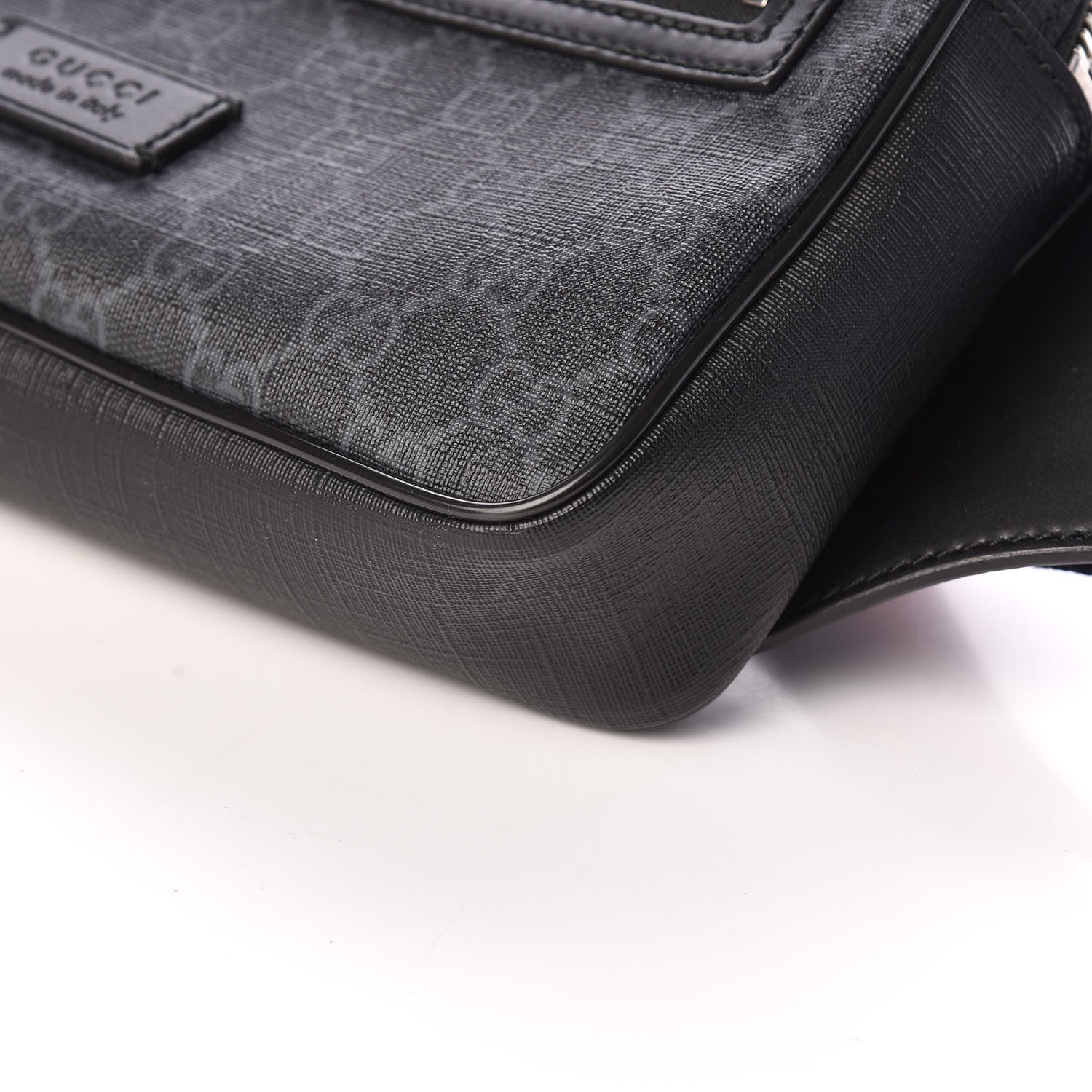 Gucci Soft GG Supreme Monogram Web Belt Bag Black Grey 9 of 9