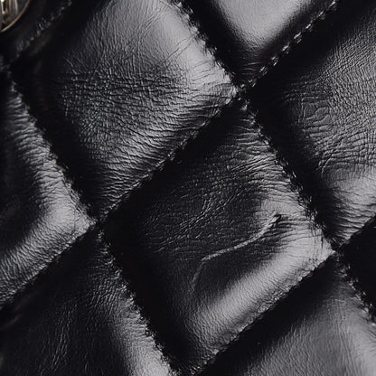 Chanel Glazed Calfskin Quilted Small CC Delivery Tote Black 10 of 17