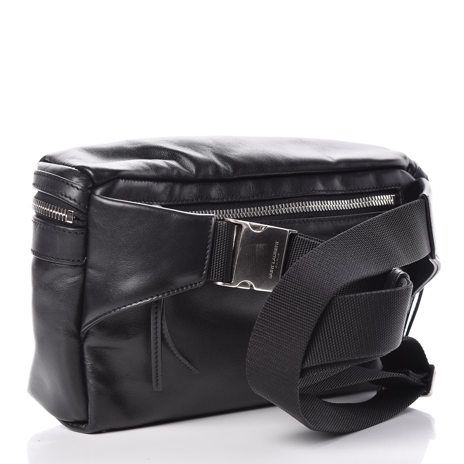 Saint Laurent Calfskin City Belt Bag Black 3 of 9