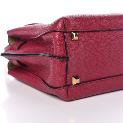 MCM Grained Calfskin Mini Milla Tote Burgundy 10 of 11