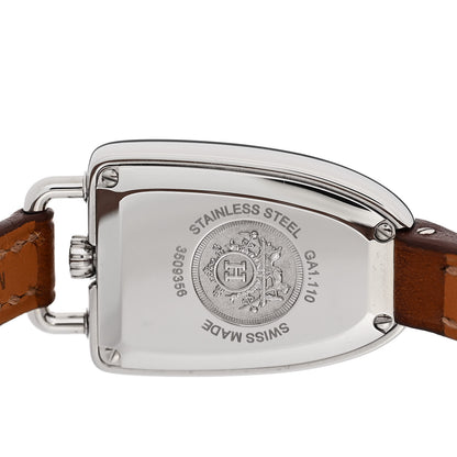 Hermes Stainless Steel Barenia 20mm Galop Quartz Watch Fauve 4 of 5