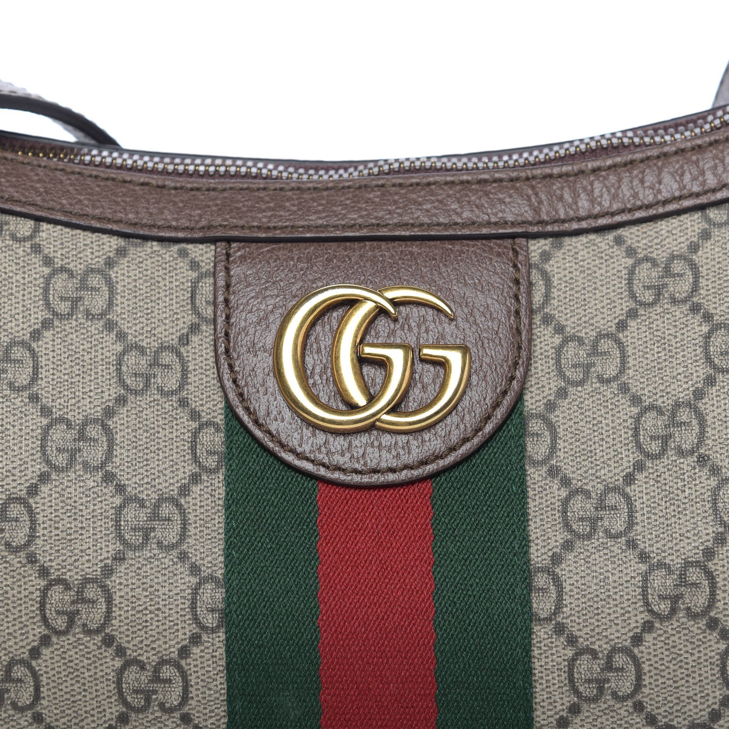 Gucci GG Supreme Monogram Web Small Ophidia Half Moon Hobo Brown 10 of 13