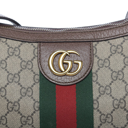 Gucci GG Supreme Monogram Web Small Ophidia Half Moon Hobo Brown 10 of 13