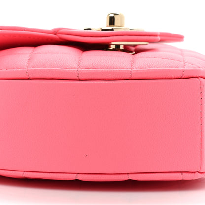 Chanel Lambskin Quilted CC In Love Heart Clutch With Chain Pink 9 of 10
