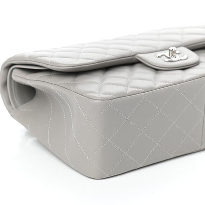 Chanel Lambskin Quilted Jumbo Double Flap Grey 9 of 10