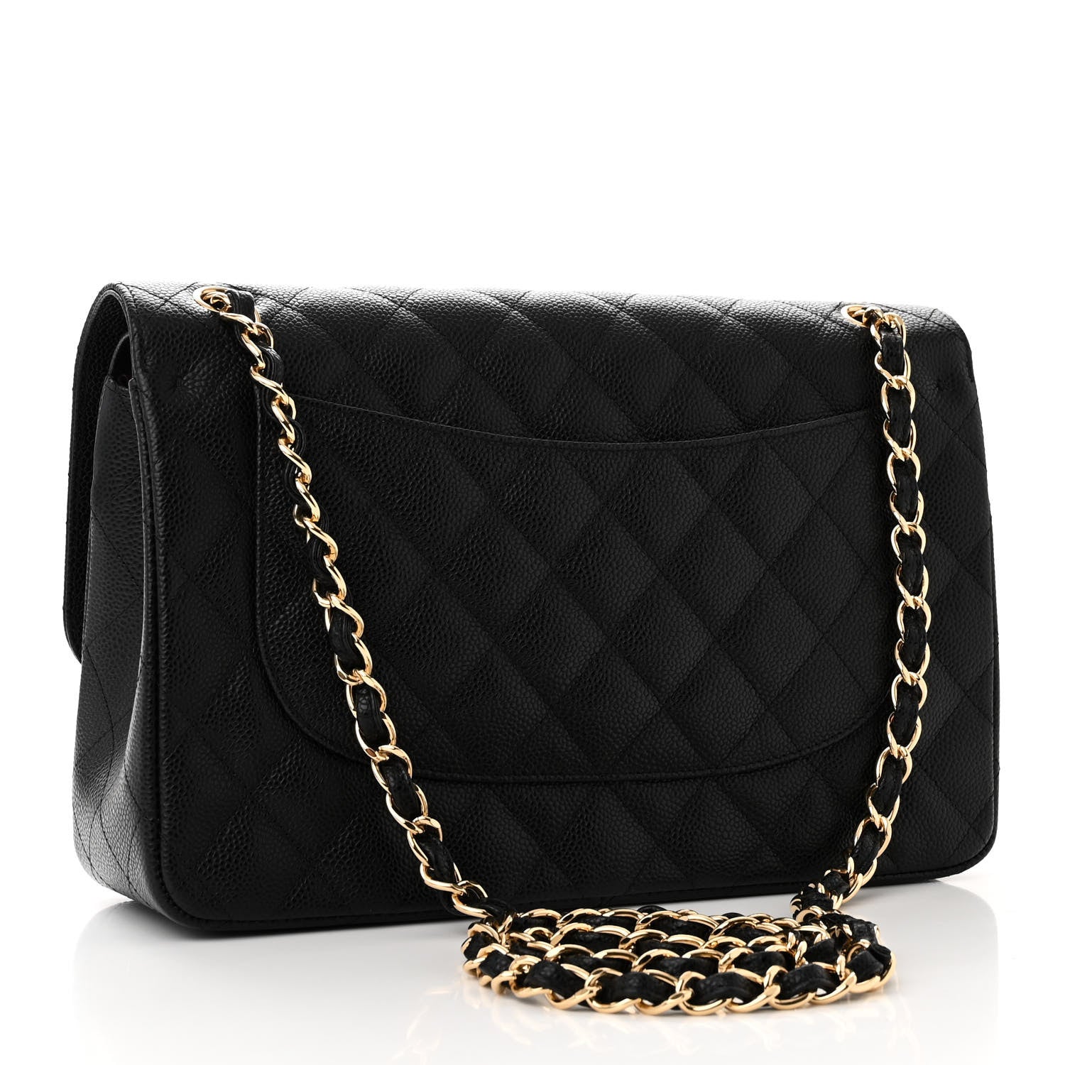 Chanel Caviar Quilted Jumbo Double Flap Black 3 of 11