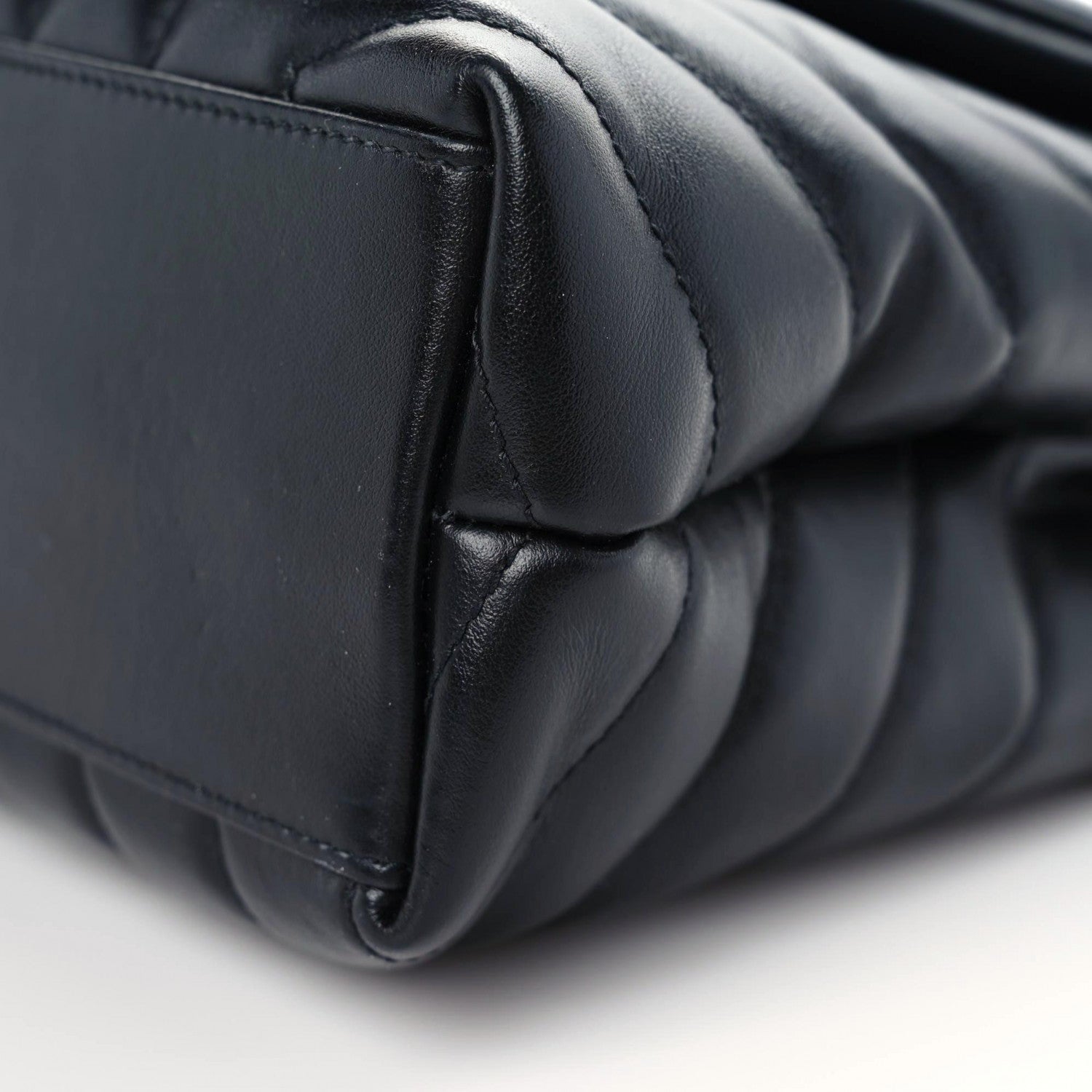 Saint Laurent Calfskin Y Quilted Monogram Small Loulou Chain Satchel Black 11 of 11