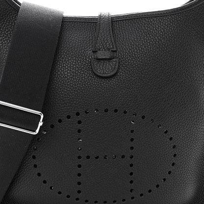 Hermes Taurillon Clemence Evelyne III PM Black 7 of 9