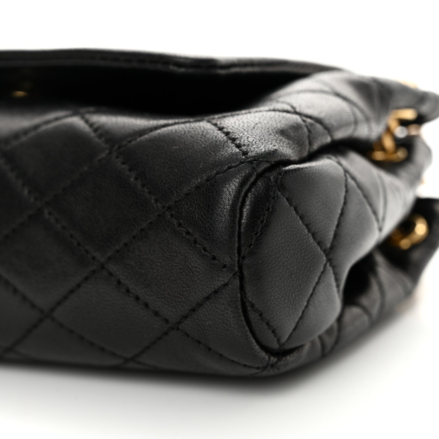Lambskin Quilted Monogram Mini Nolita Black