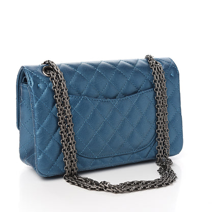Chanel Metallic Sheepskin Quilted 2.55 Reissue 225 Flap Blue 2 of 10