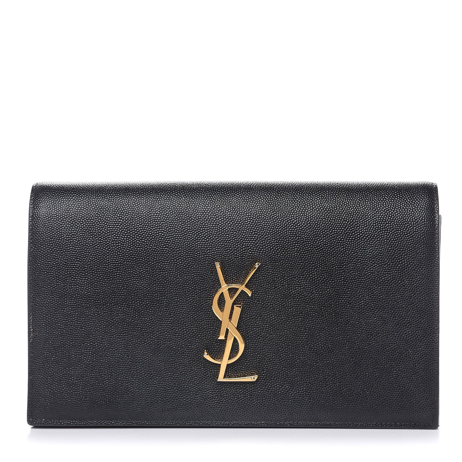 Saint Laurent Grain De Poudre Classic Monogram Kate Clutch Black 1 of 13