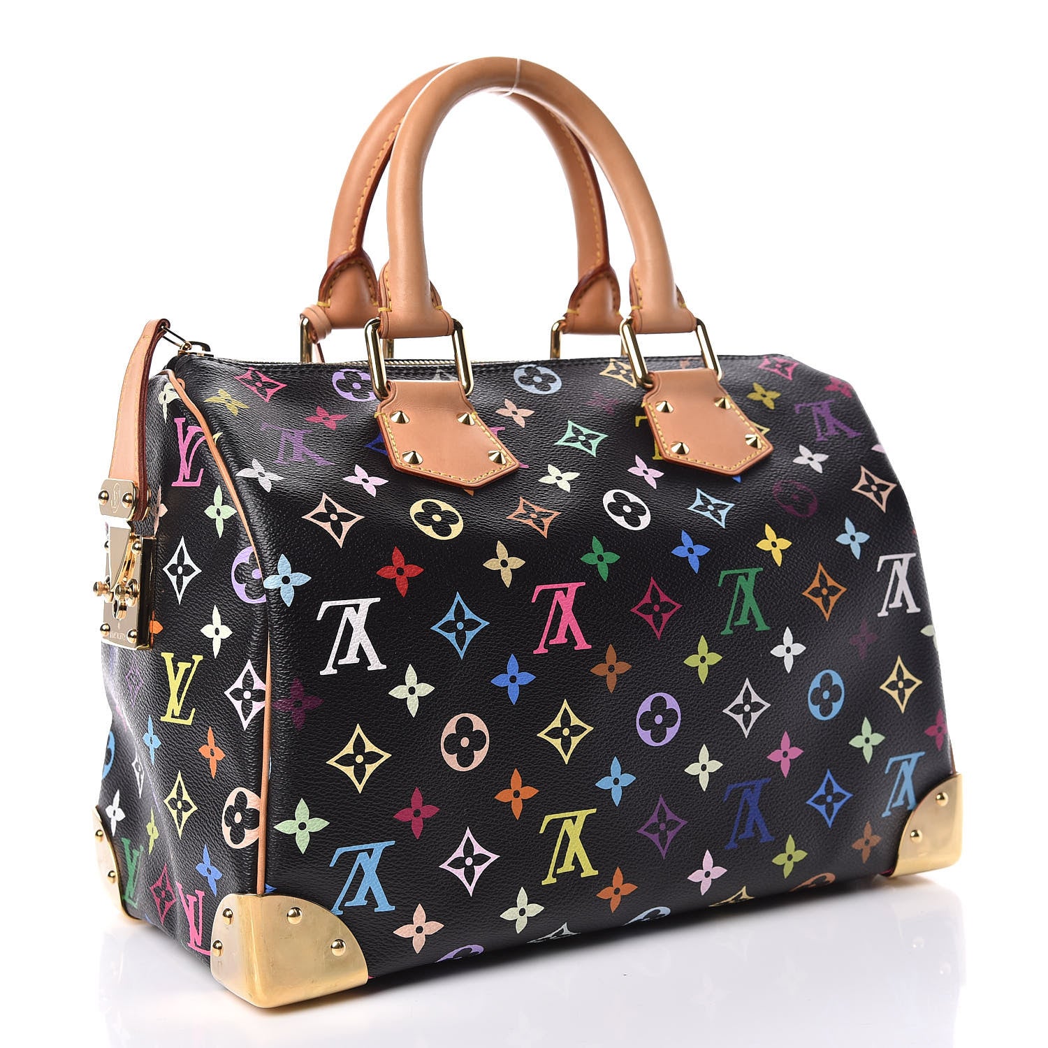 Louis Vuitton Monogram Multicolor Speedy 30 Black 3 of 9