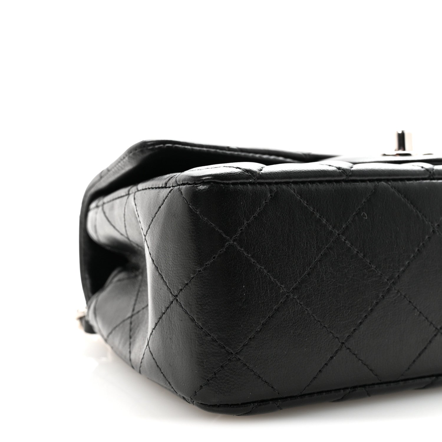 Chanel Lambskin Quilted Mini Rectangular Flap Black 9 of 11
