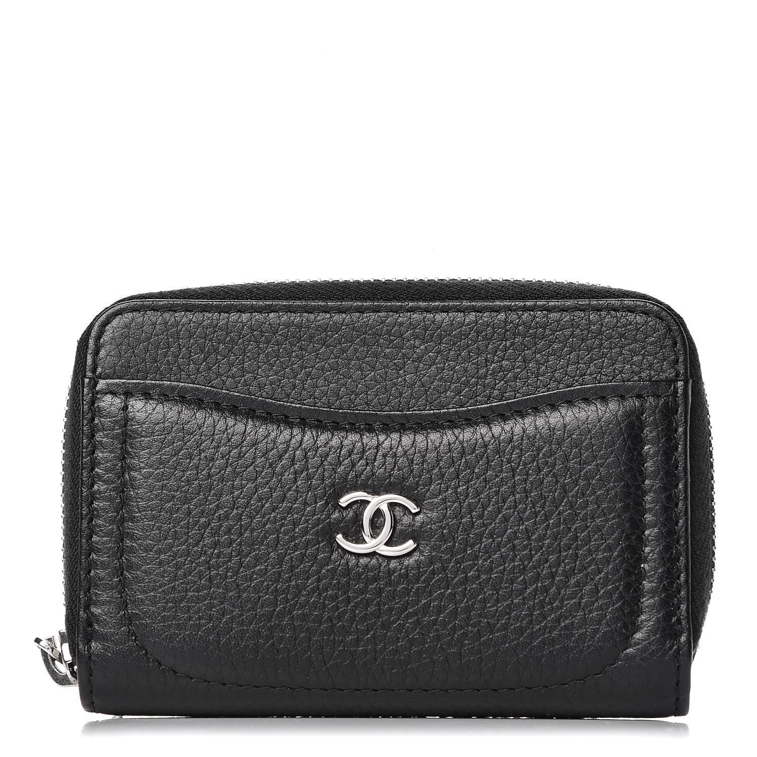 Chanel Grained Calfskin Neo Executive Zip Coin Purse Black 1 of 10