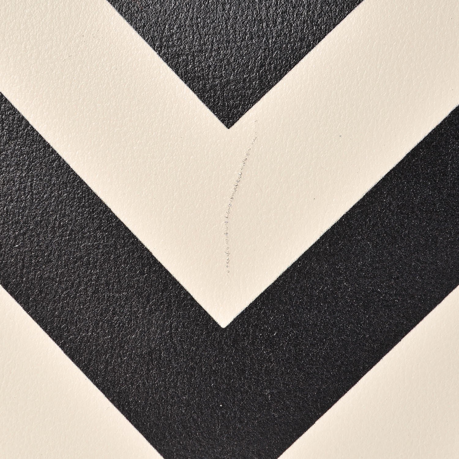 Valentino Garavani Nappa Chevron Striped Rockstud Wristlet Clutch Light Ivory Black 10 of 11