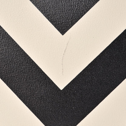 Valentino Garavani Nappa Chevron Striped Rockstud Wristlet Clutch Light Ivory Black 10 of 11
