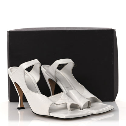Bottega Veneta Nappa Crunch Lux Sandals 40.5 Optic White 12 of 12