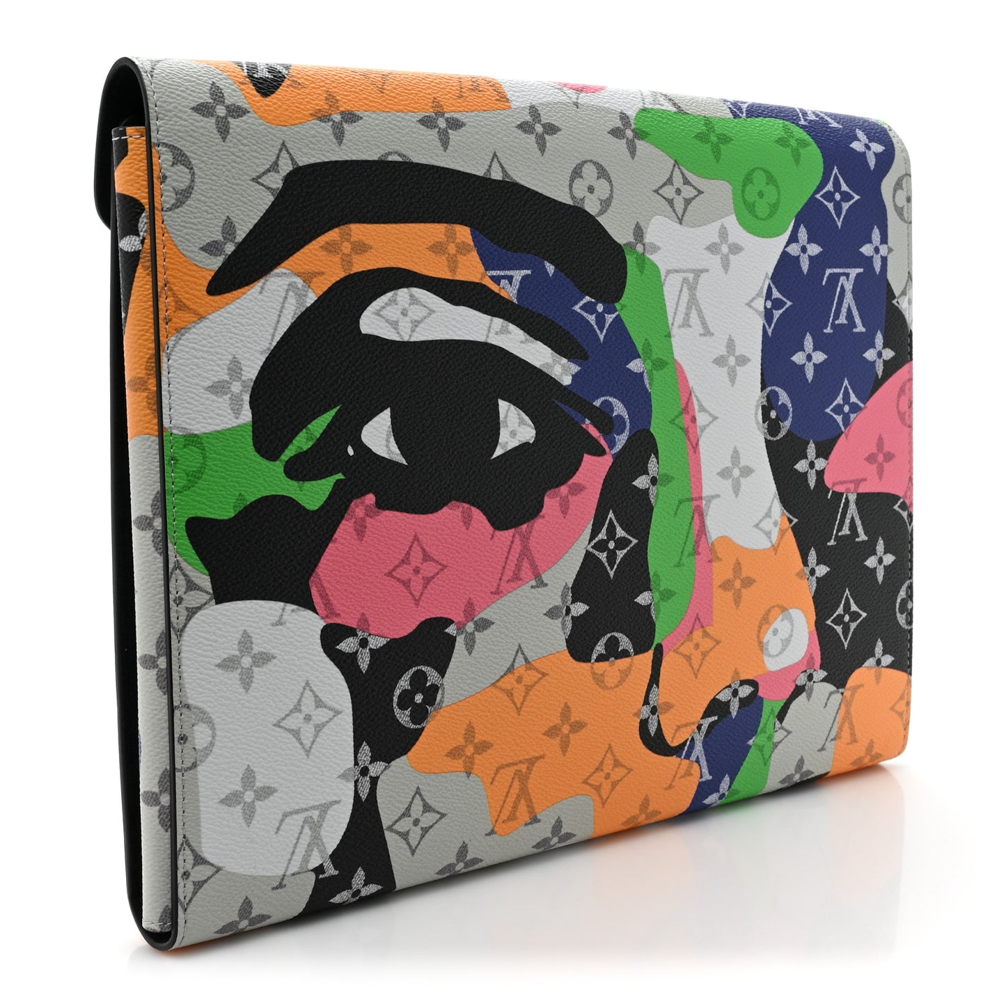Monogram Portrait Mark Folder Laptop Sleeve Multicolor