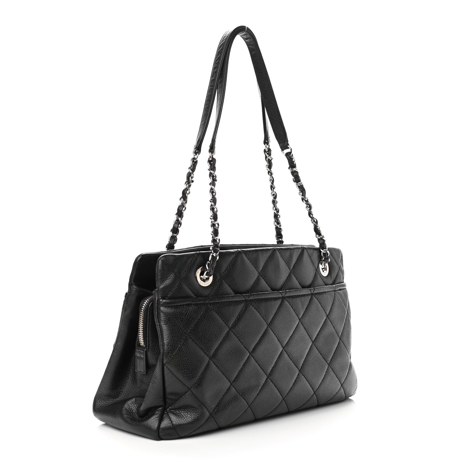 Chanel Caviar Quilted CC Timeless Soft Tote Black 2 of 12