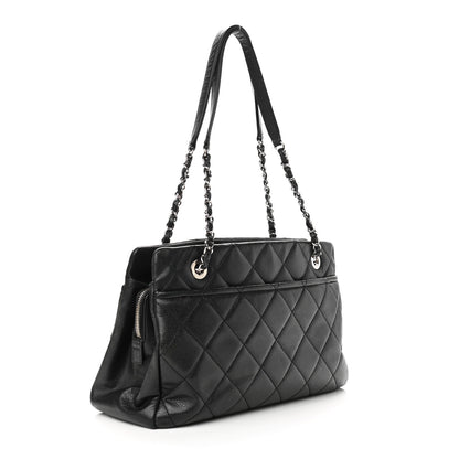 Chanel Caviar Quilted CC Timeless Soft Tote Black 2 of 12