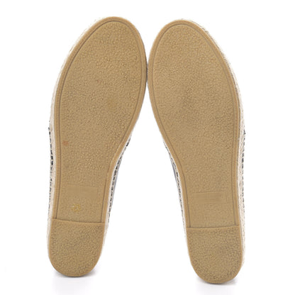 Saint Laurent Lambskin Monogram Espadrilles 41 Black 5 of 8
