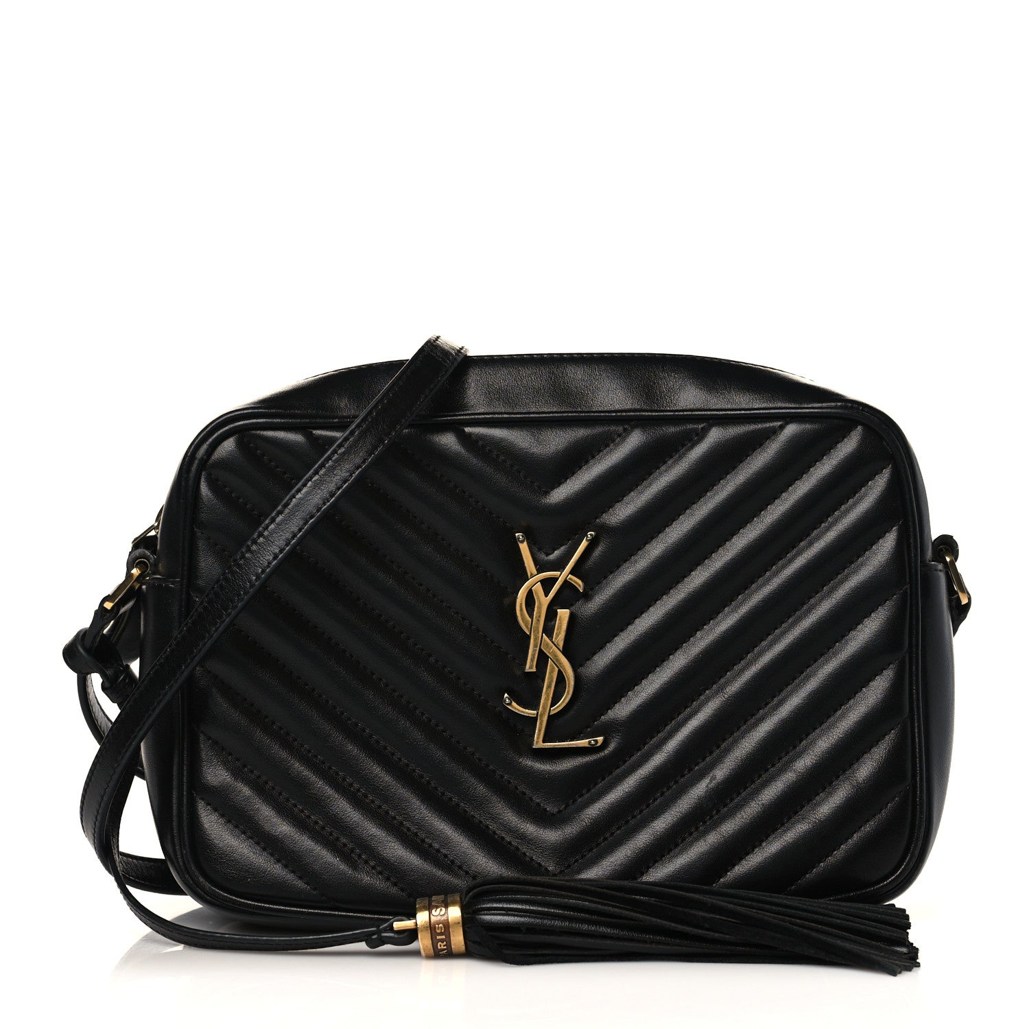 Saint Laurent Calfskin Matelasse Monogram Lou Camera Bag Black 1 of 10