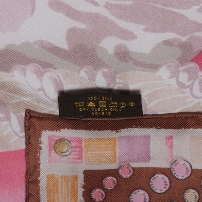 Louis Vuitton Silk Carre Escale Square Scarf Fuchsia 5 of 5