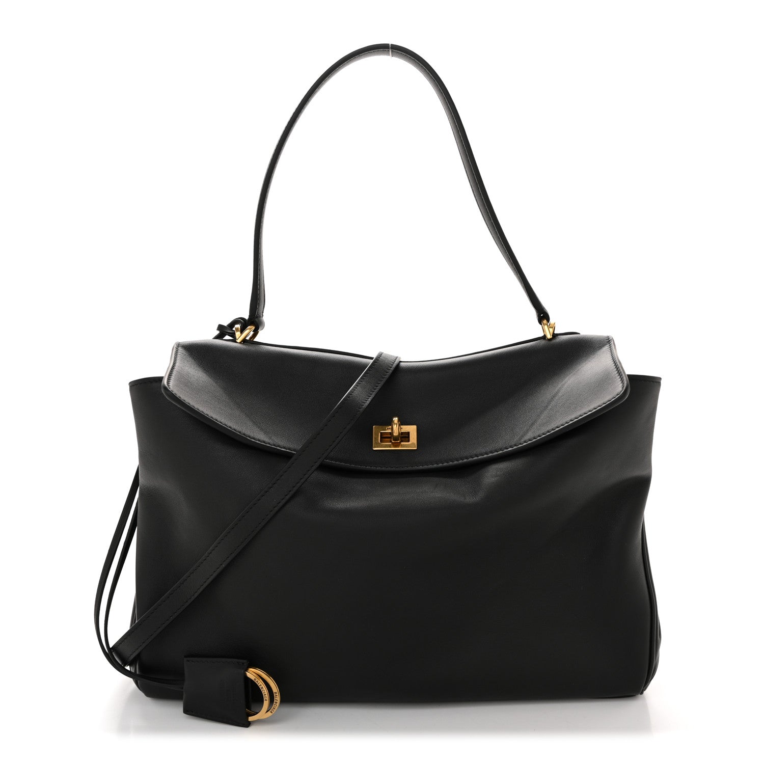 Balenciaga Natural Smooth Calfskin Medium Rodeo Top Handle Handbag Black 1 of 11