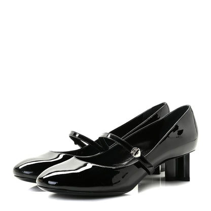 Louis Vuitton Patent Uniformes Silhouette 40mm Pumps 39 Black 3 of 12