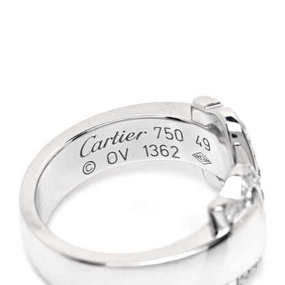 Cartier 18K White Gold Diamond C De Cartier Ring 49 4.75 4 of 5