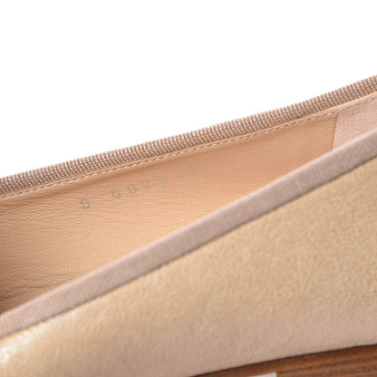 Chanel Grained Calfskin Cap Toe Ballerina Flats 38.5 Beige 8 of 9