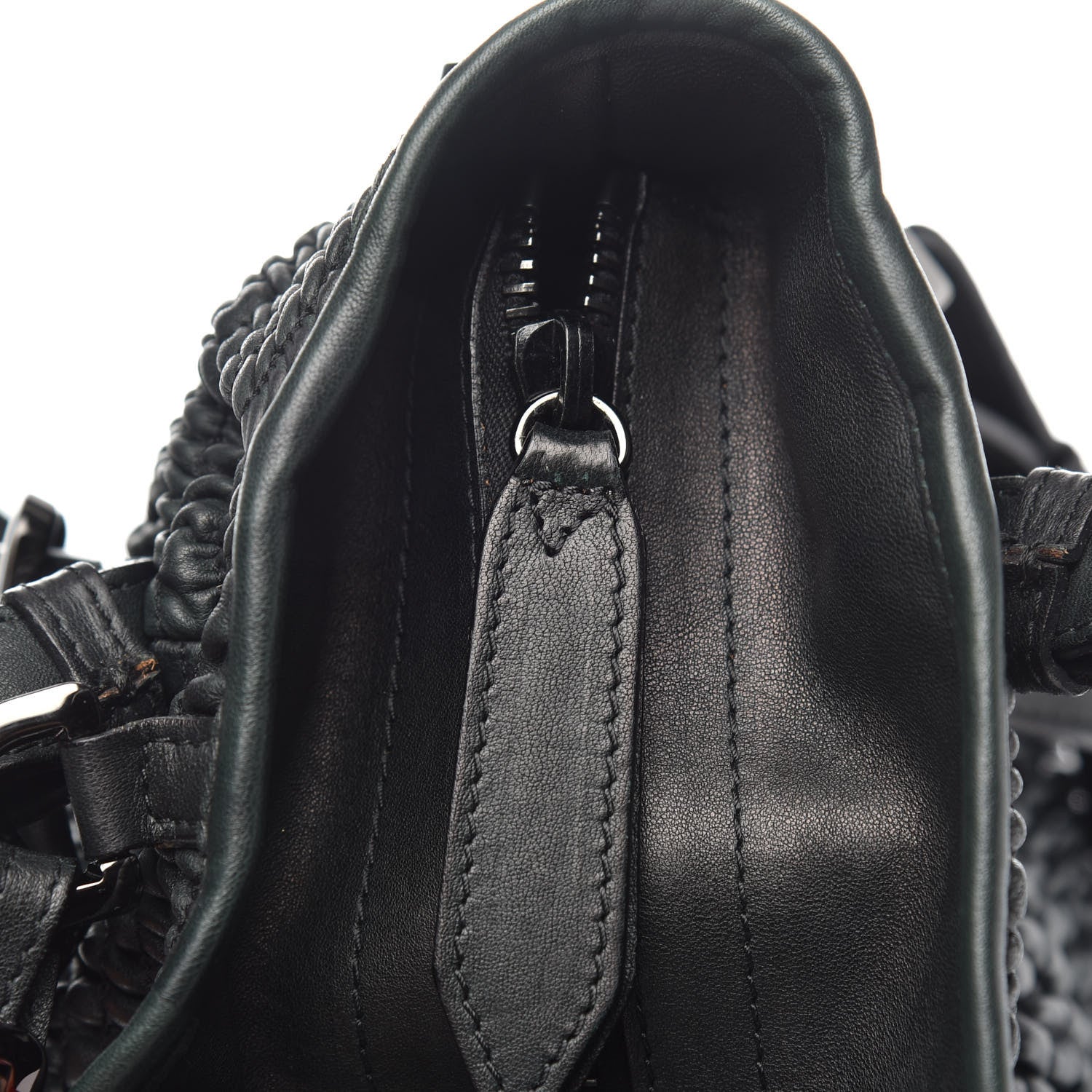 Burberry Calfskin Ruched Tote Green 13 of 13